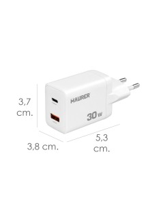 Chargeur rapide 30 W avec double port USB-A et USB-C 2