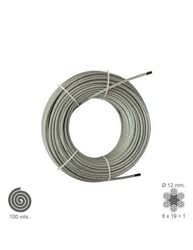 Galvanized Cable 12 mm Spool 100 Meters
