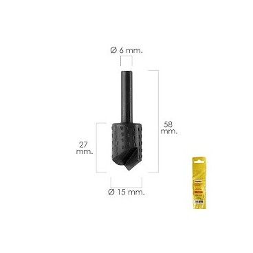 Cutter Rotatif en Bois Pour la Vidange Ø 15 mm Pour Perceuse / fraiseuse 07040090