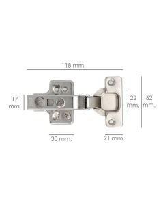 Straight Flush Hinge with Damping 35 mm Soft Close 2