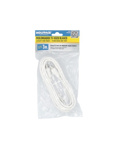 Cabo de vídeo HDMI 3 metros com conector 9,5 mm branco