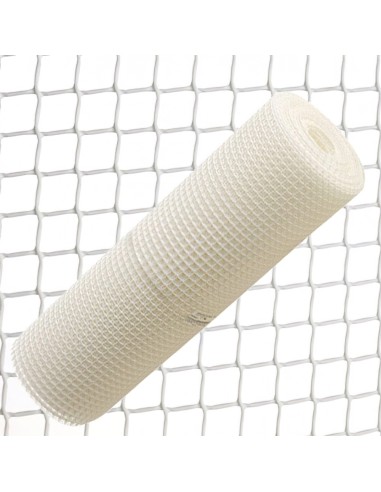 White plastic square mesh 1 cm x 1 meter roll 25 meters
