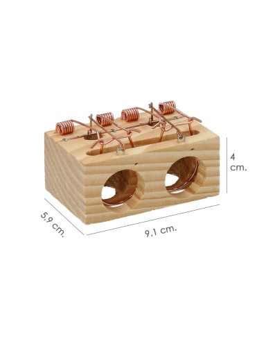 Wood Mouse Trap 2 Holes Ø 28 mm