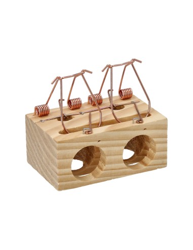 Wood Mouse Trap 2 Holes Ø 28 mm