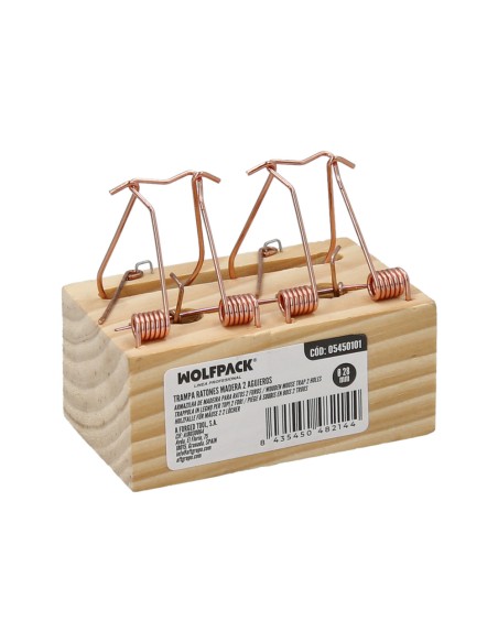Wood Mouse Trap 2 Holes Ø 28 mm