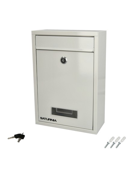 Cassetta postale quadrata bianca 26x9x31 cm
