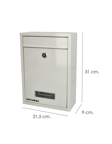 Cassetta postale quadrata bianca 26x9x31 cm