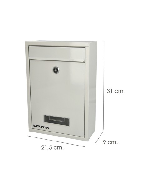 Cassetta postale quadrata bianca 26x9x31 cm