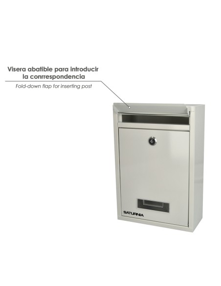 Cassetta postale quadrata bianca 26x9x31 cm