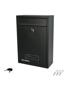 Square Grey Anthracite Mailbox 26x9x31 cm