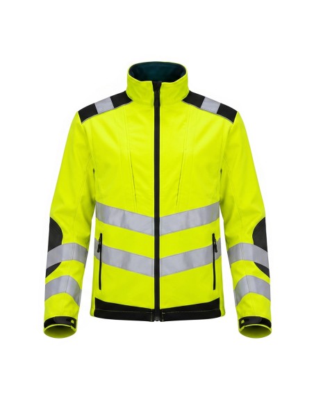 High Visibility Softshell Jacket Size S With Reflective Strip