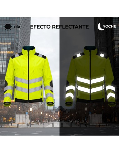 High Visibility Softshell Jacket Size S With Reflective Strip