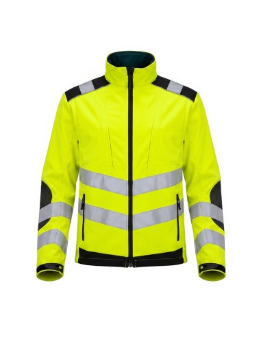High Visibility Softshell Jacket Size XL with Reflective Strip