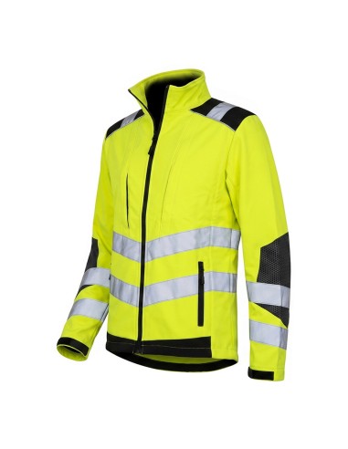 High Visibility Softshell Jacket Size XL with Reflective Strip
