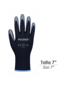 Polyester Work Glove with Nitrile Coating Size 7 2
