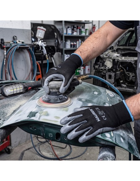 Polyester Work Glove with Nitrile Coating Size 7