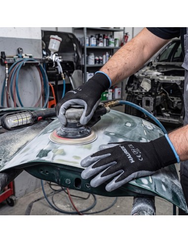 Polyester Work Glove with Nitrile Coating Size 9