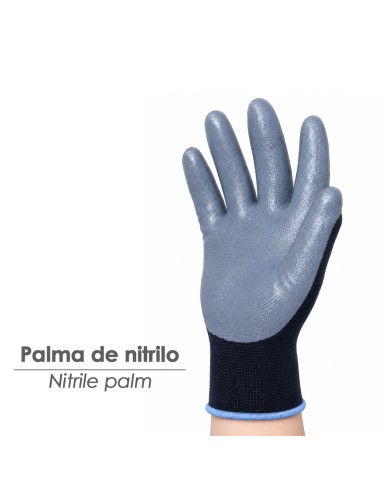 Polyester Work Glove with Nitrile Coating Size 10