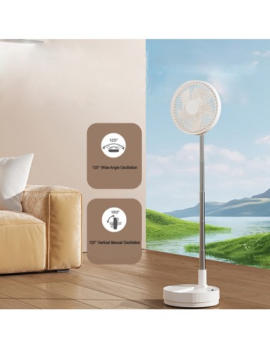 Foldable Table Fan Azule 5W White 4 Speeds