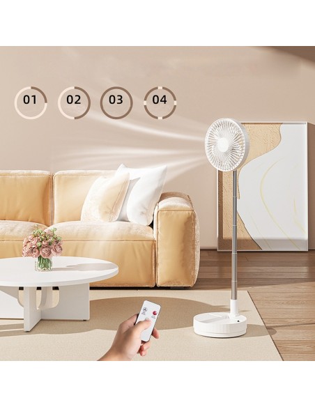 Foldable Table Fan Azule 5W White 4 Speeds