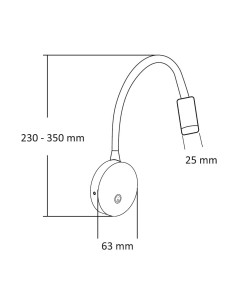 White LED Wall Mount 3W 450Lm 3000K 2