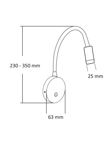 White LED Wall Mount 3W 450Lm 3000K