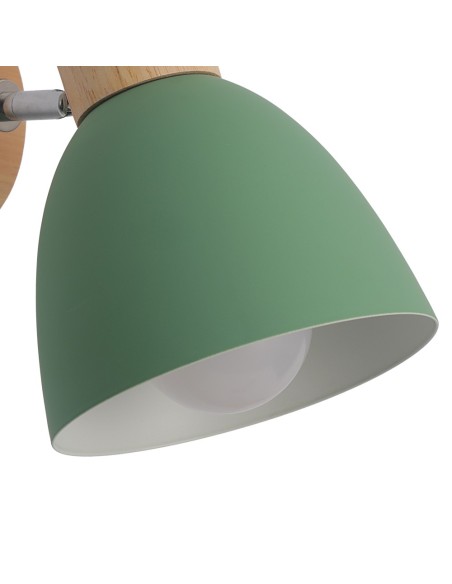 Fixation murale Nami verte orientable 1xE27