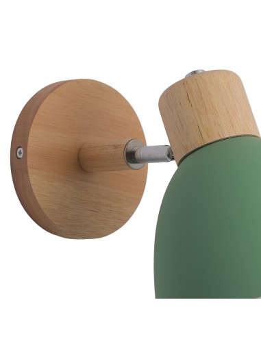 Fixation murale Nami verte orientable 1xE27