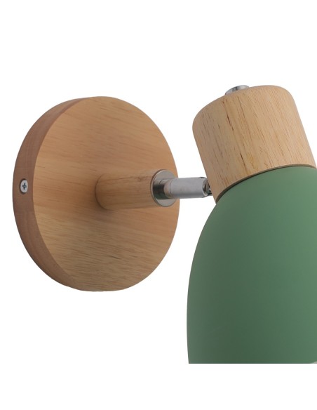 Fixation murale Nami verte orientable 1xE27