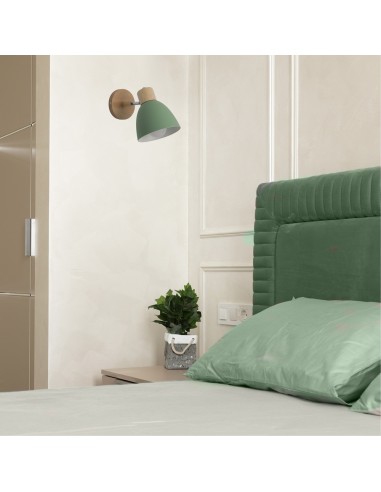 Fixation murale Nami verte orientable 1xE27