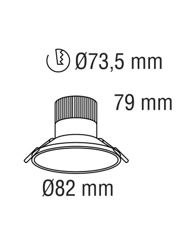 Einbauleuchte LED Sofia IP44 10W 1020Lm 4000K