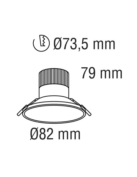 Einbauleuchte LED Sofia IP44 10W 1020Lm 6000K