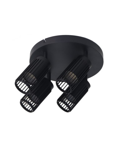 Sahara Black Sanded Ceiling Plenum 4xGU10