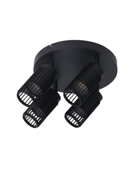 Sahara Black Sanded Ceiling Plenum 4xGU10