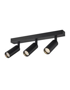 Slim Black Sandfinish Ceiling Gutter 3xG9