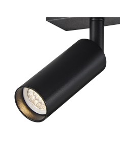 Slim Black Sandfinish Ceiling Gutter 3xG9 2