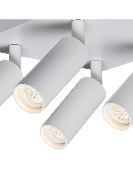 Slim White Sandstone Ceiling Mount 4xG9