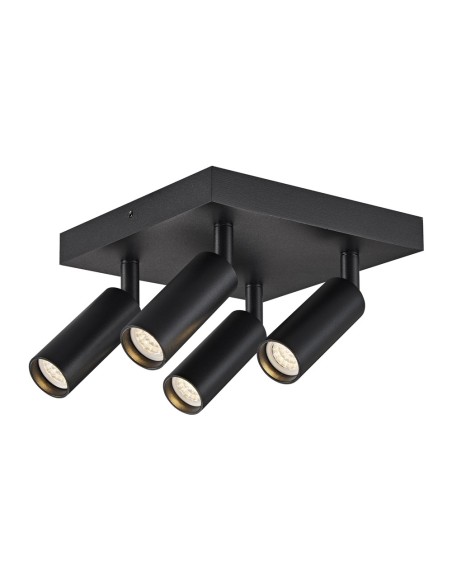 Slim Black Sanded Ceiling Mount 4xG9