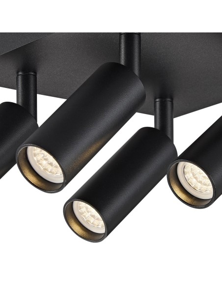 Slim Black Sanded Ceiling Mount 4xG9