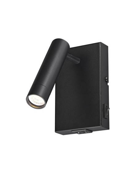 Slim Black Wall Mount with USB 1xG9