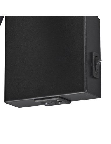 Slim Black Wall Mount with USB 1xG9