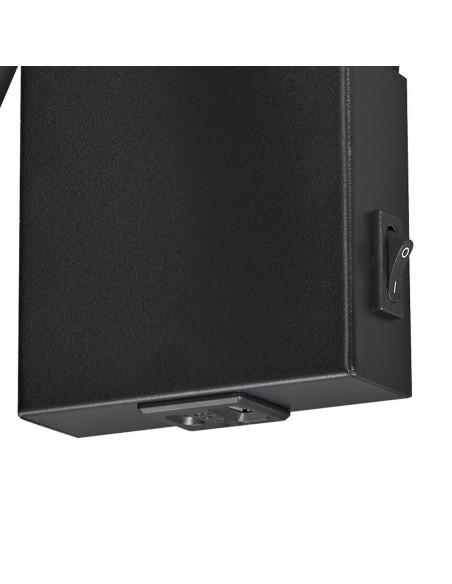 Slim Black Wall Mount with USB 1xG9