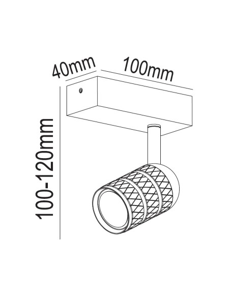 Applique mycro blanc orientable GU10-35