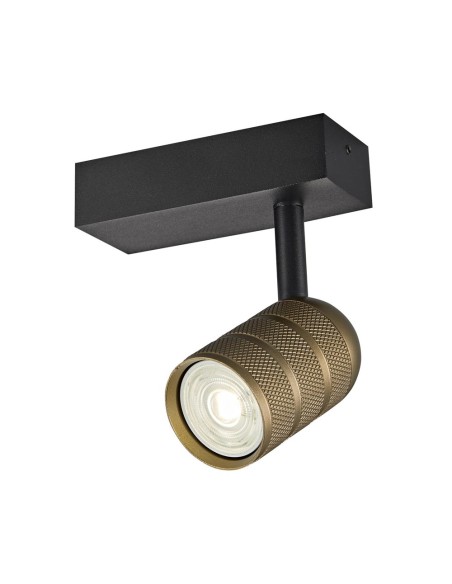Aplique Mycro Negro Oro GU10-35 Orientable