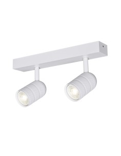 Adjustable White Ceiling Gutter 2xGU10-35