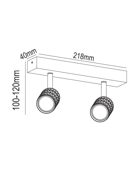 Ceiling Gutter with Adjustable GU10-35 Lights