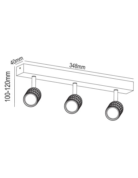 Adjustable White Ceiling Regulator 3 GU10-35 Bulbs