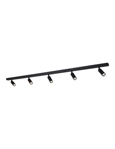 Slim Black Sanded Ceiling Gutter 5 G9 Lights