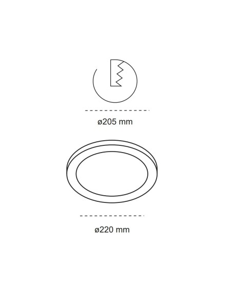 Downlight LED Kone Weiß 18W 1800lm CCT