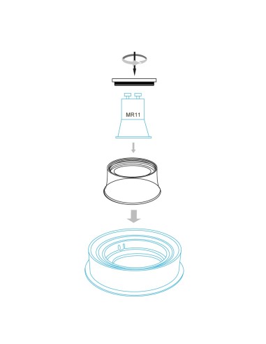 GU11 Confort Adapter Chrome 20 pcs